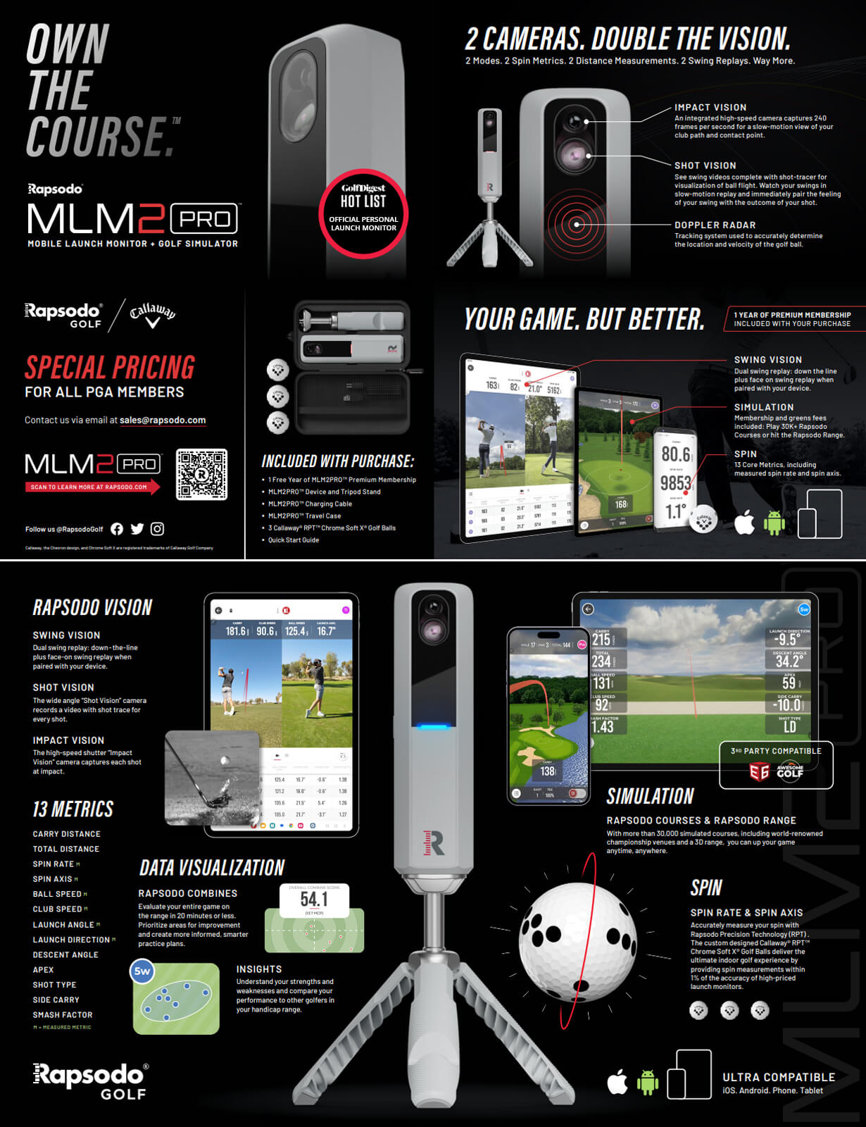 Rapsodo MLM2 Pro Play Package | Indoor Golf | 24/7 Golf Europe ...